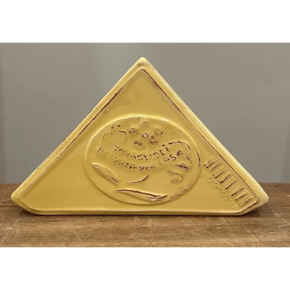 Sur La Table Ceramic Yellow Napkin Holder Italy Farmhouse Country Dining
